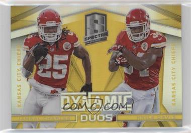 2014 Panini Spectra - Dynamic Duos - Gold Prizm #20 - Jamaal Charles, Knile Davis /25