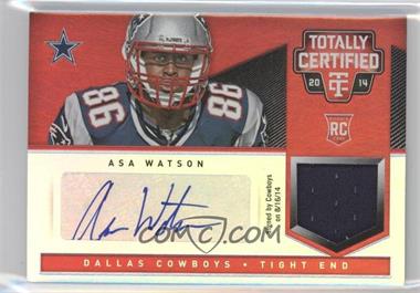 2014 Panini Totally Certified - [Base] - Rookie Signatures Mirror Red #183 - Asa Watson /25