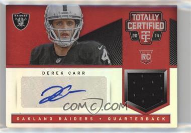 2014 Panini Totally Certified - [Base] - Rookie Signatures Mirror Red #190 - Derek Carr /25