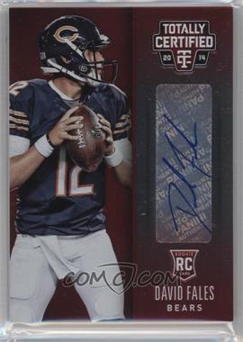2014 Panini Totally Certified - [Base] - Rookie Signatures Platinum Red #111 - David Fales /50