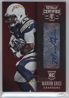 2014 Panini Totally Certified - [Base] - Rookie Signatures Platinum Red #145 - Marion Grice /50
