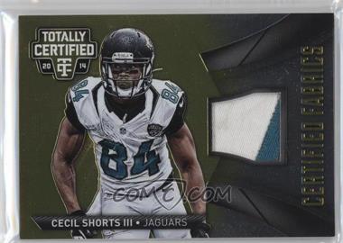 2014 Panini Totally Certified - Certified Fabrics - Gold Prime #CF-CS - Cecil Shorts III /25