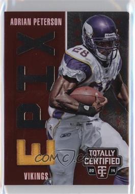 2014 Panini Totally Certified - Epix Memorabilia - Red Play #EP-AP - Adrian Peterson