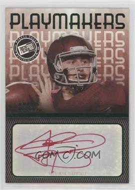 2014 Press Pass - Playmakers Autographs - Green Red Ink Missing Serial Number #PM-JM - Johnny Manziel