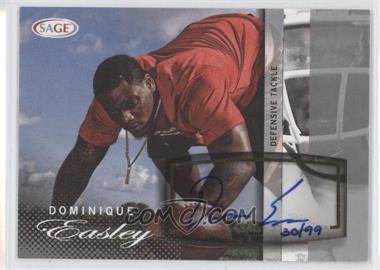 2014 SAGE Autographed Football - [Base] - Silver #A17 - Dominique Easley /99