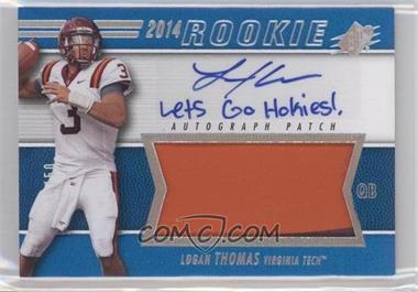 2014 SPx - [Base] - Blue Patch Inscriptions #66 - Rookie Autograph Jersey - Logan Thomas /50