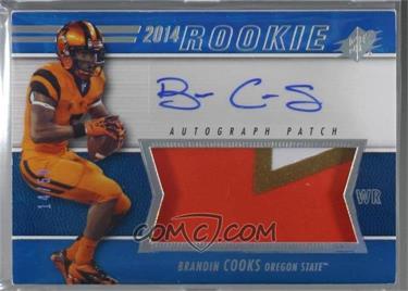 2014 SPx - [Base] - Blue Patch Inscriptions #72 - Rookie Autograph Jersey - Brandin Cooks /50 [Noted]