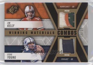 2014 SPx - Winning Materials Combos - Patch #WC-KY - Jim Kelly, Steve Young /25