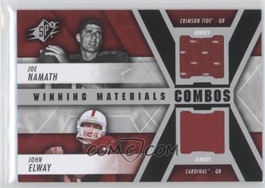 2014 SPx - Winning Materials Combos #WC-NE - Joe Namath, John Elway