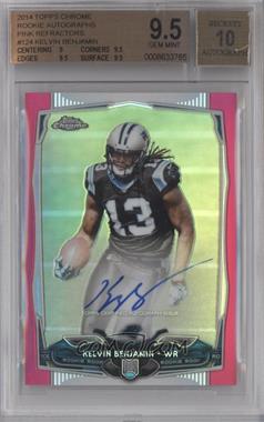 2014 Topps Chrome - [Base] - BCA Pink Refractor Rookie Autographs #124 - Kelvin Benjamin /75 [BGS 9.5 GEM MINT]