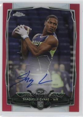 2014 Topps Chrome - [Base] - BCA Pink Refractor Rookie Autographs #132 - Shaquelle Evans /75