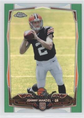 2014 Topps Chrome - [Base] - Green Refractor #169 - Johnny Manziel