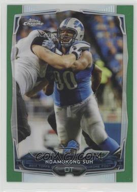 2014 Topps Chrome - [Base] - Green Refractor #38 - Ndamukong Suh