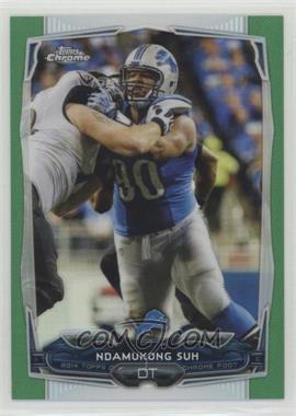 2014 Topps Chrome - [Base] - Green Refractor #38 - Ndamukong Suh