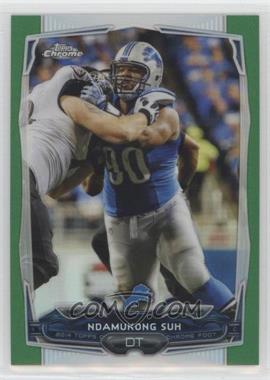 2014 Topps Chrome - [Base] - Green Refractor #38 - Ndamukong Suh