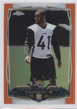 2014 Topps Chrome - [Base] - Retail Orange Refractor #201 - Aaron Colvin