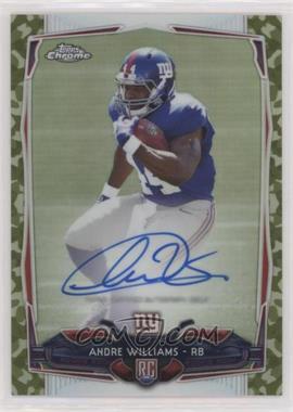 2014 Topps Chrome - [Base] - STS Camo Refractor Rookie Autographs #154 - Andre Williams /99
