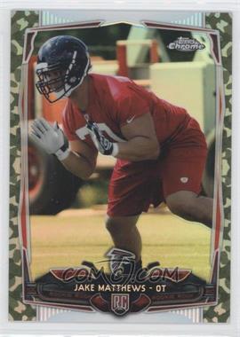 2014 Topps Chrome - [Base] - STS Camo Refractor #199 - Jake Matthews /499