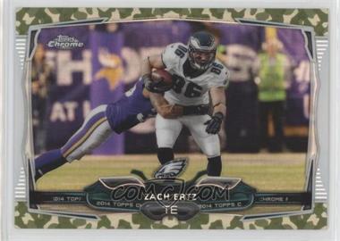 2014 Topps Chrome - [Base] - STS Camo Refractor #34 - Zach Ertz /499