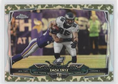 2014 Topps Chrome - [Base] - STS Camo Refractor #34 - Zach Ertz /499