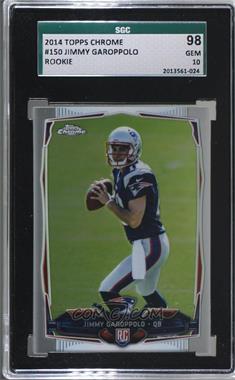 2014 Topps Chrome - [Base] #150.1 - Jimmy Garoppolo (Ball in Both Hands) [SGC 10 GEM]