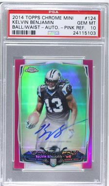 2014 Topps Chrome Mini - [Base] - Rookie BCA Pink Refractor Autographs #124 - Kelvin Benjamin /75 [PSA 10 GEM MT]