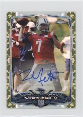 2014 Topps Chrome Mini - [Base] - Rookie Camo Refractor Autographs #206 - Zach Mettenberger /99