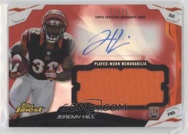 2014 Topps Finest - Autograph Jumbo Relics - Red Refractor #AJR-JH - Jeremy Hill /75
