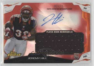2014 Topps Finest - Autograph Jumbo Relics - Red Refractor #AJR-JH - Jeremy Hill /75