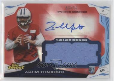 2014 Topps Finest - Autograph Jumbo Relics - Red Refractor #AJR-ZM - Zach Mettenberger /75