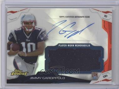 2014 Topps Finest - Autograph Jumbo Relics #AJR-JG - Jimmy Garoppolo