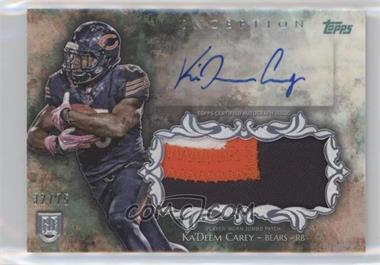 2014 Topps Inception - Autograph Jumbo Patch - Green #IAJP-KC - Ka'Deem Carey /75