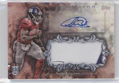 2014 Topps Inception - Autograph Jumbo Patch #IAJP-AW - Andre Williams