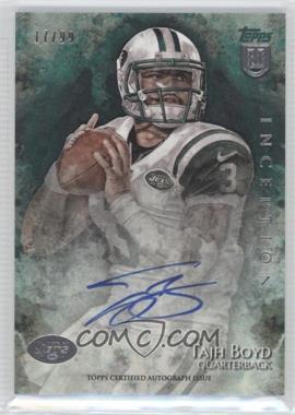 2014 Topps Inception - Rookie Autographs - Green #46 - Tajh Boyd /99