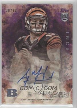 2014 Topps Inception - Rookie Autographs - Purple #49 - AJ McCarron /75