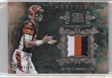 2014 Topps Inception - Rookie Patch - Green #RP-AM - AJ McCarron /75