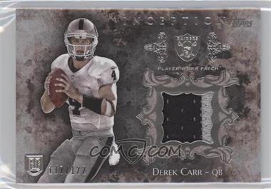 2014 Topps Inception - Rookie Patch #RP-DC - Derek Carr /122