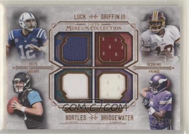 2014 Topps Museum Collection - Four-Player Quad Relics - Copper #FPQR-LGBB - Andrew Luck, Robert Griffin III, Blake Bortles, Teddy Bridgewater /50