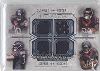 Jadeveon Clowney, Arian Foster, Tom Savage, DeAndre Hopkins #/99