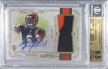 2014 Topps Museum Collection - Jumbo Patch Autographs - Gold Patch #JPA-AM - AJ McCarron /10 [BGS 9.5 GEM MINT]