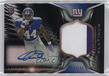 2014 Topps Platinum - Autograph Rookie Refractor Patch - Black #ARP-AW - Andre Williams /125