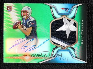 2014 Topps Platinum - Autograph Rookie Refractor Patch - Green #ARP-JG - Jimmy Garoppolo /99