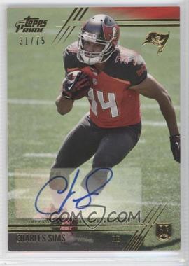 2014 Topps Prime - [Base] - Gold Autographs #117.2 - Rookie Variation - Charles Sims /75