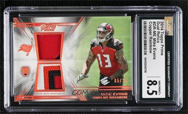 2014 Topps Prime - Dual Relics - Copper Rainbow #DR-ME - Mike Evans /25 [CGC 8.5 NM/Mint+]