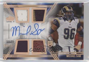 2014 Topps Prime - Level 5 Autographed Relic - Copper Rainbow #PV-MSA - Michael Sam /15