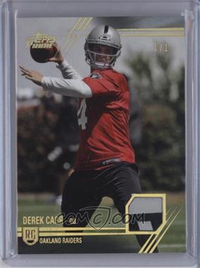 2014 Topps Prime - Prime Patches - Gold Rainbow #PP-DC - Derek Carr /1