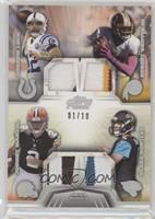 Andrew Luck, Robert Griffin III, Johnny Manziel, Blake Bortles #/10