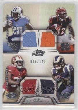 2014 Topps Prime - Quad Combo Relics #QCR-SHHM - Bishop Sankey, Jeremy Hill, Carlos Hyde, Tre Mason /142