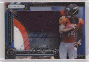 2014 Topps Strata - Clear Cut Autograph Rookie Relics - Sapphire Patch #CCAR-CL - Cody Latimer /75