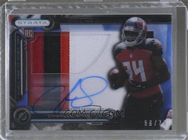 2014 Topps Strata - Clear Cut Autograph Rookie Relics - Sapphire Patch #CCAR-CS - Charles Sims /75